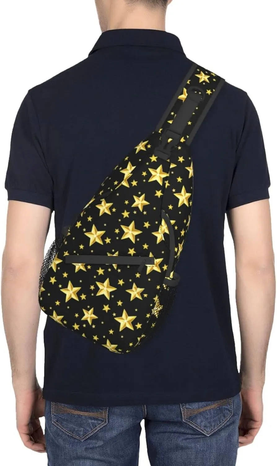 ASYG Galaxy Printed Sling Bag Star Crossbody Chest Daypack Casual Backpack Women Shoulder Bag For Travel Picnic