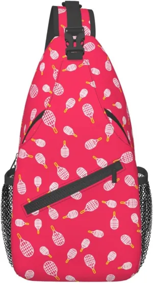 ASYG Tennis Sling Bag Sport Crossbody Chest Daypack Casual Backpack Tennis Shoulder Bag For Travel Picnic