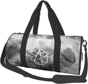 Atheist Atom Symbol Convertible Garment Bag with Shoulder Strap, Carry on Garment Duffel Bag for Men Women - Rolling Foldable for Travel Luggage Bags (Black)