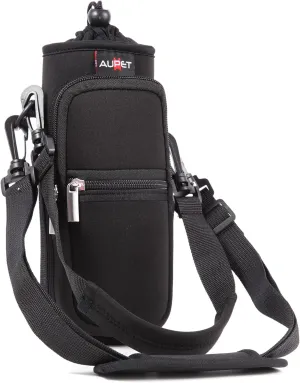 AUPET Water Bottle Sling Bag Sleeve Holder Carrier 25/32/40/64 oz,Insulated Crossbody Water Bottle Case Cover with Strap and Pockets for Men/Women Walking Hiking Camping