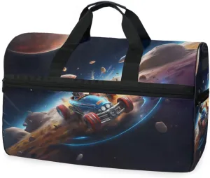 Auto Racing Travel Duffel Bag Luggage Sports Gym Bags With Shoes Compartment Large Capacity Lightweight Duffle Bag For Men Women