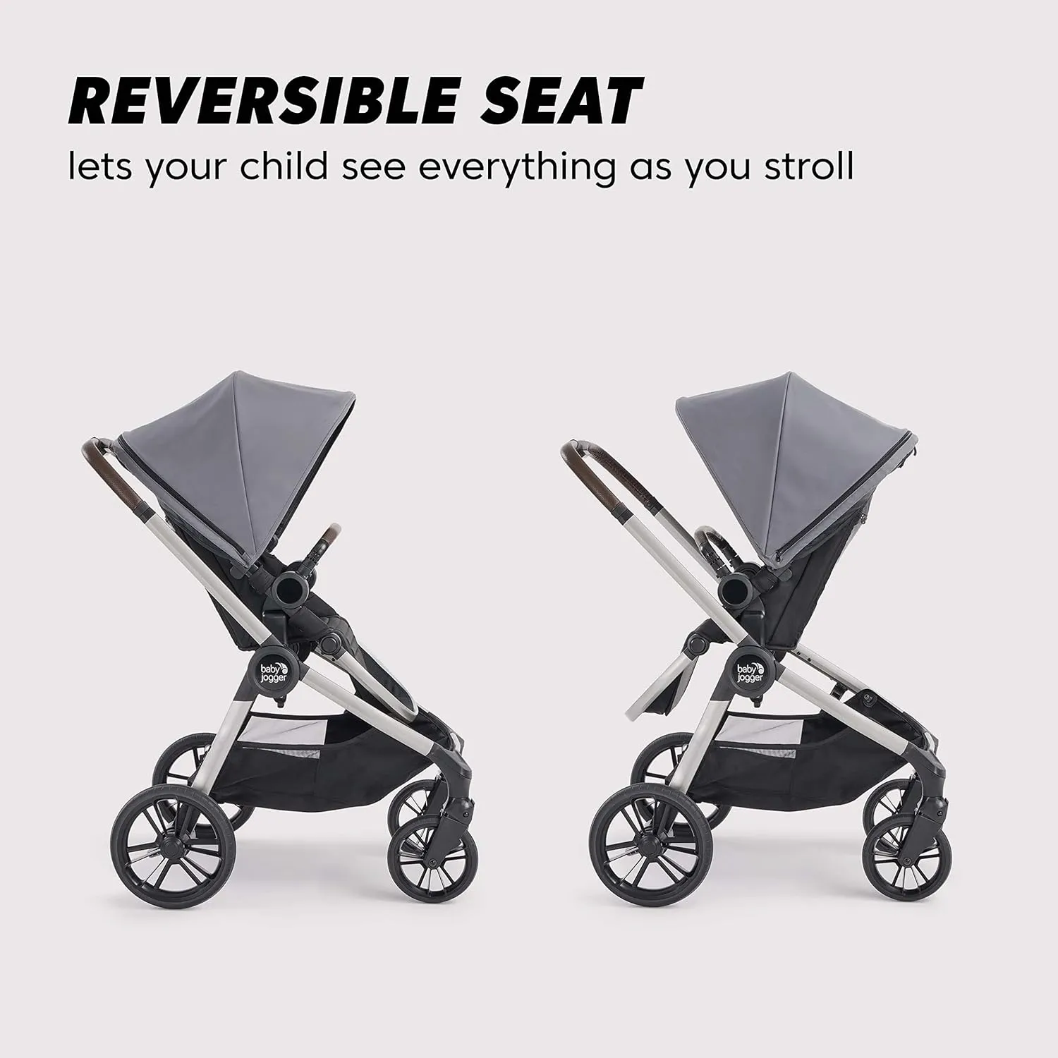 Baby Jogger® City Sights® Stroller - Convertible Stroller with Compact Fold, Dark Slate