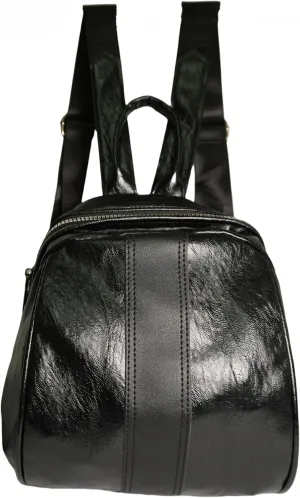 Backpack Purse for Women, Fashion Designer-Inspired PU Leather Convertible Travel Shoulder Bag & Tote in (Black)