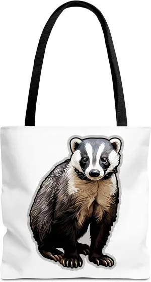 Badger Tote Bag for Women Men Casual Tote Bag Cloth Canvas Shopping Bags with Handles Cute Bags Everyday Use 16" x 16" Aesthetic Gift ID44998