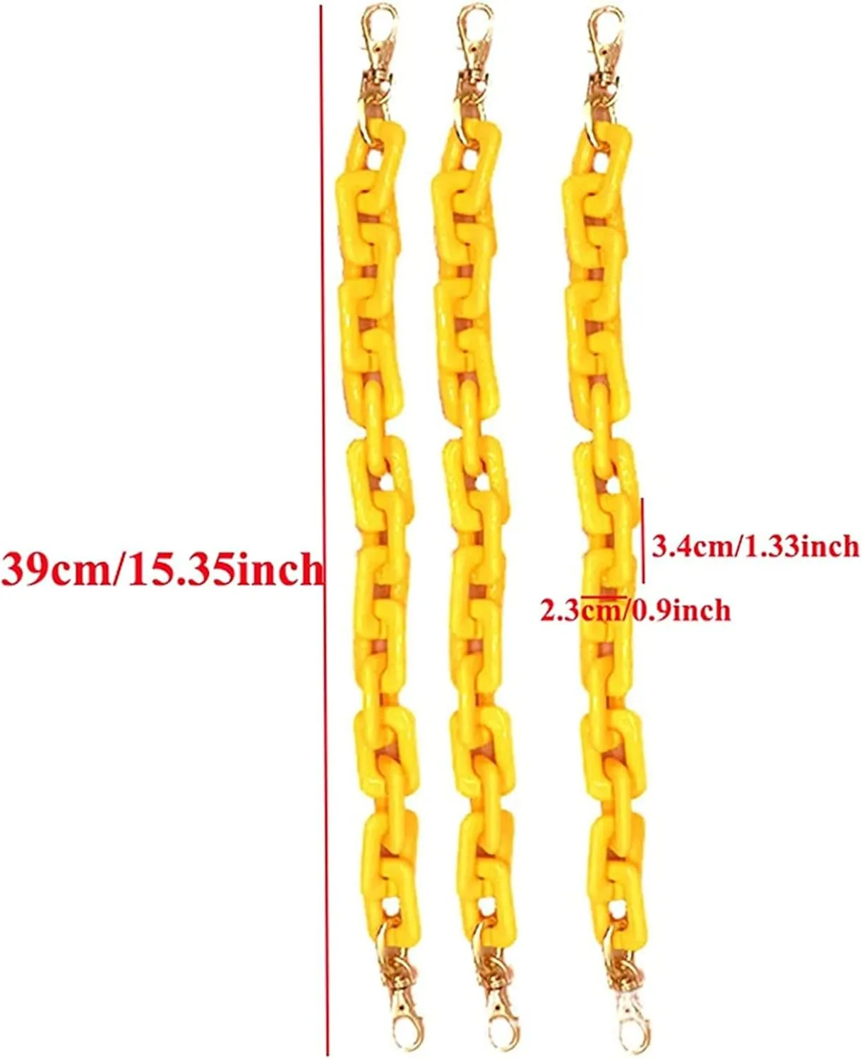 Bag Chain Acrylic Bag Strap Purse Bag Handle Shoulder Strap Replacement，Handbag Decoration Chain, Bag Accessories Charms