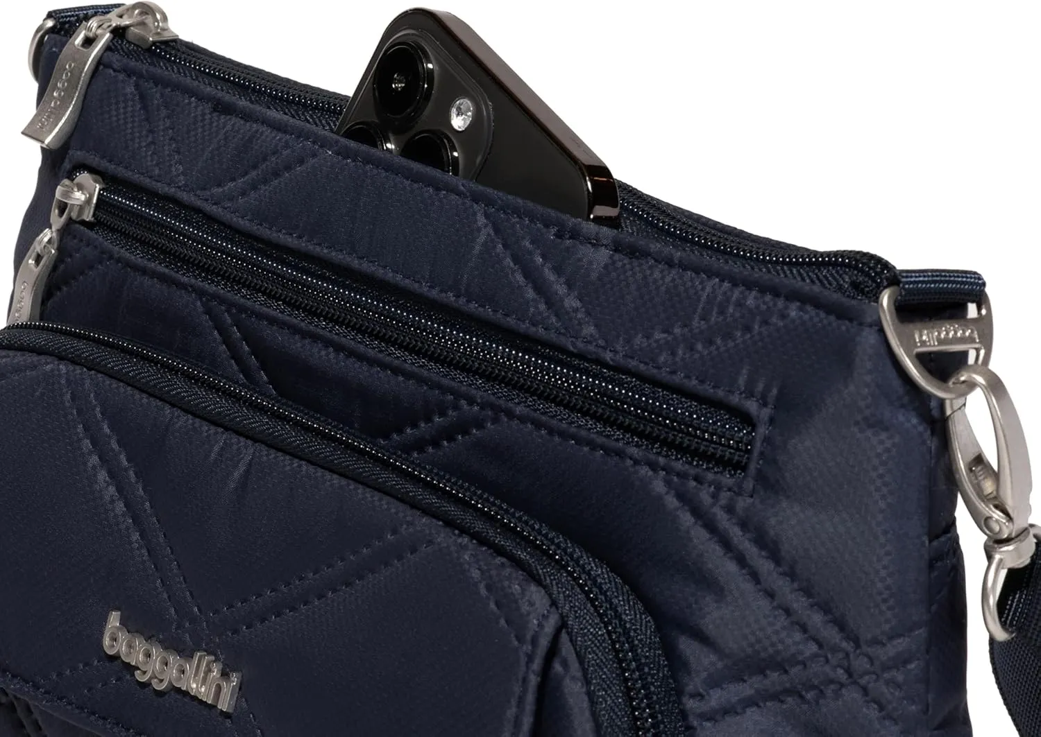 Baggallini Original Everyday 11x 7.5 Crossbody Bags for Women RFID Protected Lightweight Nylon Zippered Travel Purse