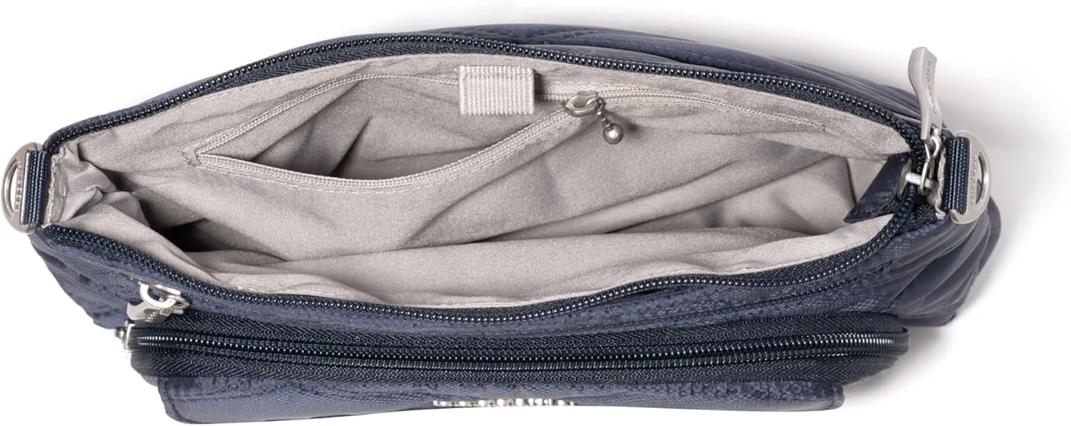 Baggallini Original Everyday 11x 7.5 Crossbody Bags for Women RFID Protected Lightweight Nylon Zippered Travel Purse