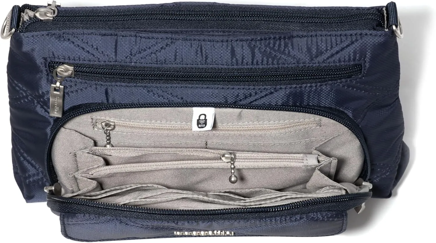 Baggallini Original Everyday 11x 7.5 Crossbody Bags for Women RFID Protected Lightweight Nylon Zippered Travel Purse