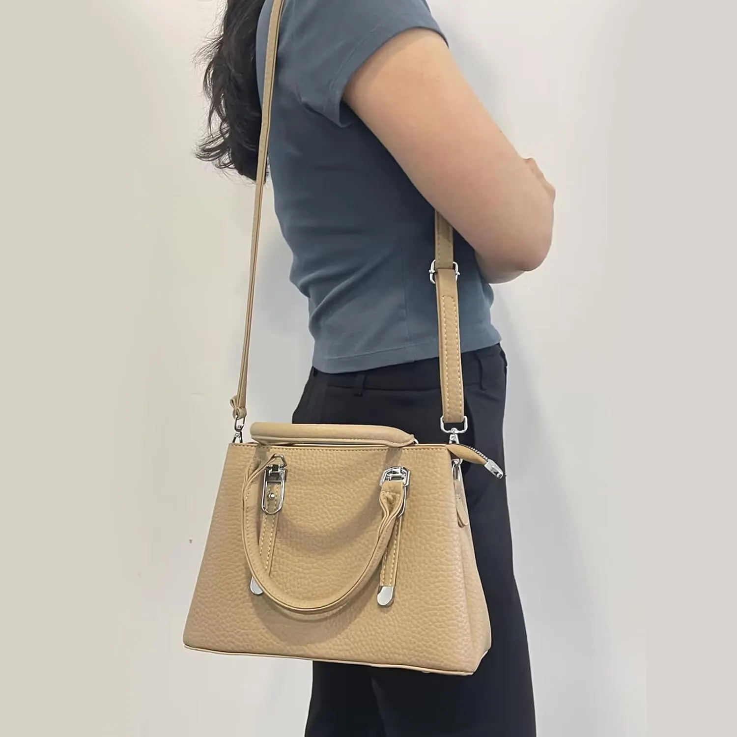 Barsine Purses and Handbags for Women Top Handle Satchel Shoulder Bag Ladies Compartments Purse