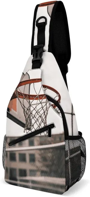 Basketball Shot Sling Bag for Men Women Waterproof Chest Bag Print Cross Chest Bag Diagonally Gym Sport Travel Hiking Daypack