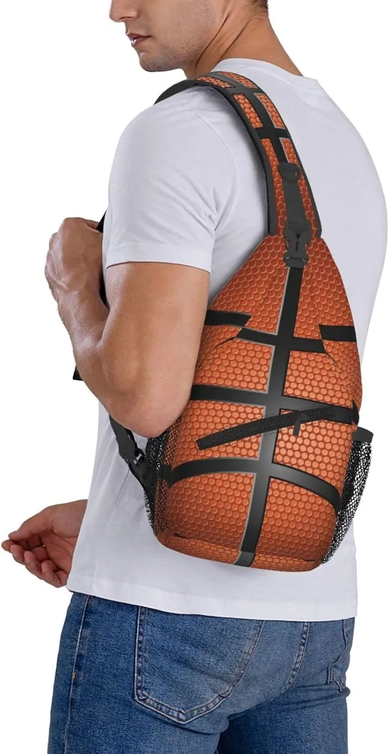 Basketball Sling Backpack - Crossbody Shoulder Bag for Men & Women