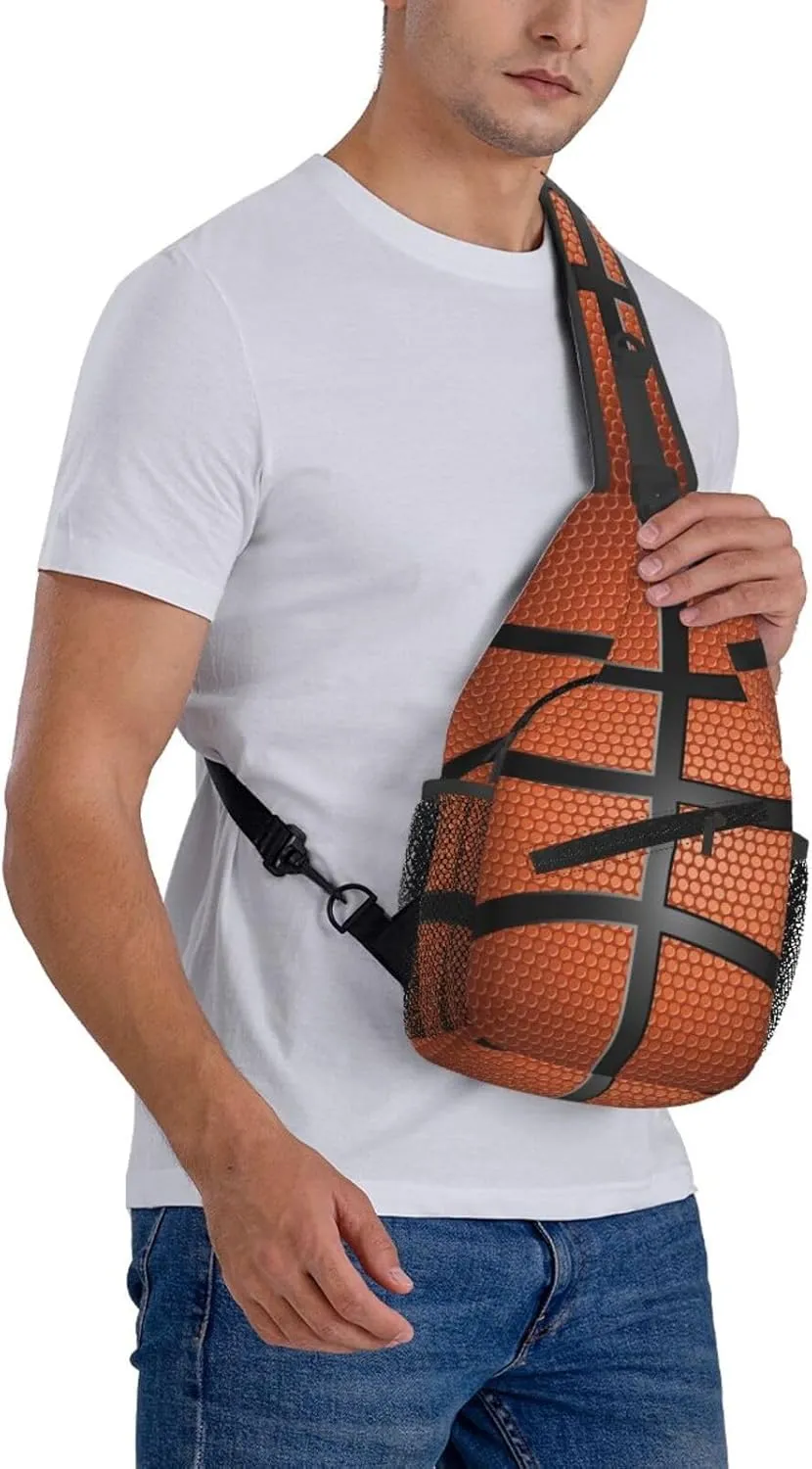 Basketball Sling Backpack - Crossbody Shoulder Bag for Men & Women