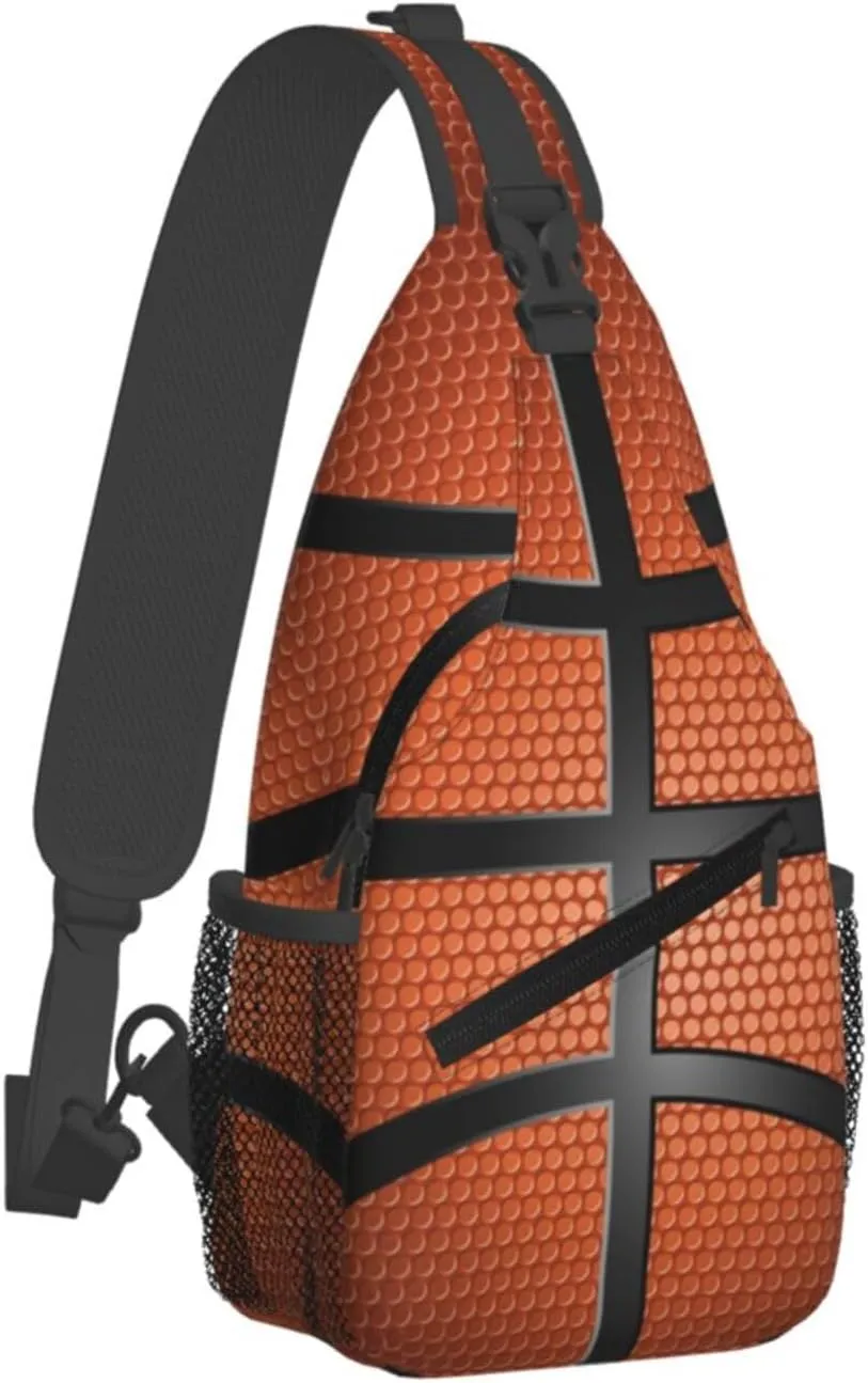 Basketball Sling Backpack - Crossbody Shoulder Bag for Men & Women