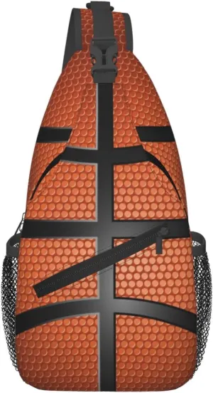 Basketball Sling Backpack - Crossbody Shoulder Bag for Men & Women