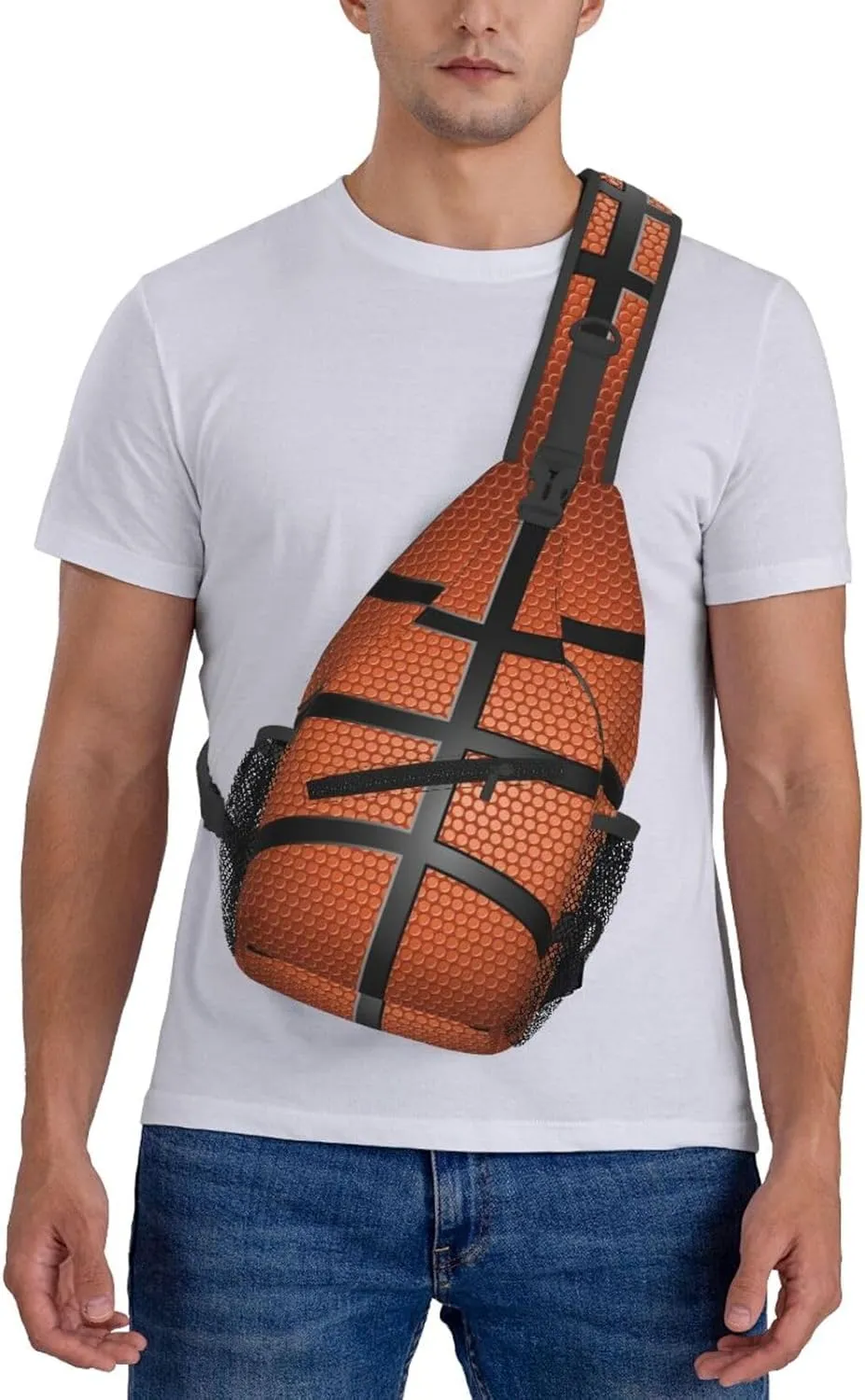 Basketball Sling Backpack - Crossbody Shoulder Bag for Men & Women