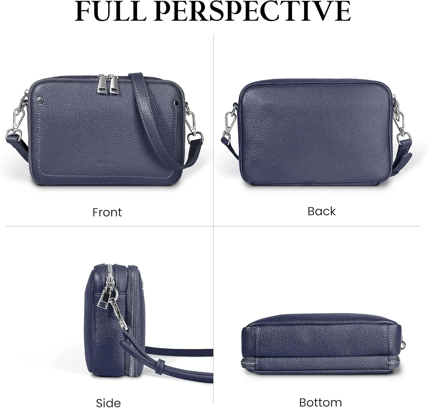 befen Genuine Leather Crossbody Bags for Women, Purses with Built in RFID Wallet Woman Camera Shoulder Bag Handbags