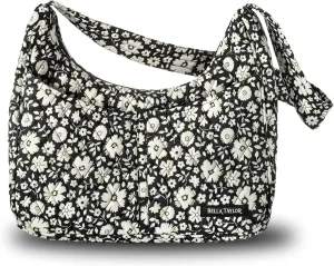 Bella Taylor Blakely - Hobo Shoulder Bag for Women - Lightweight Quilted Fabric Purse with Pockets