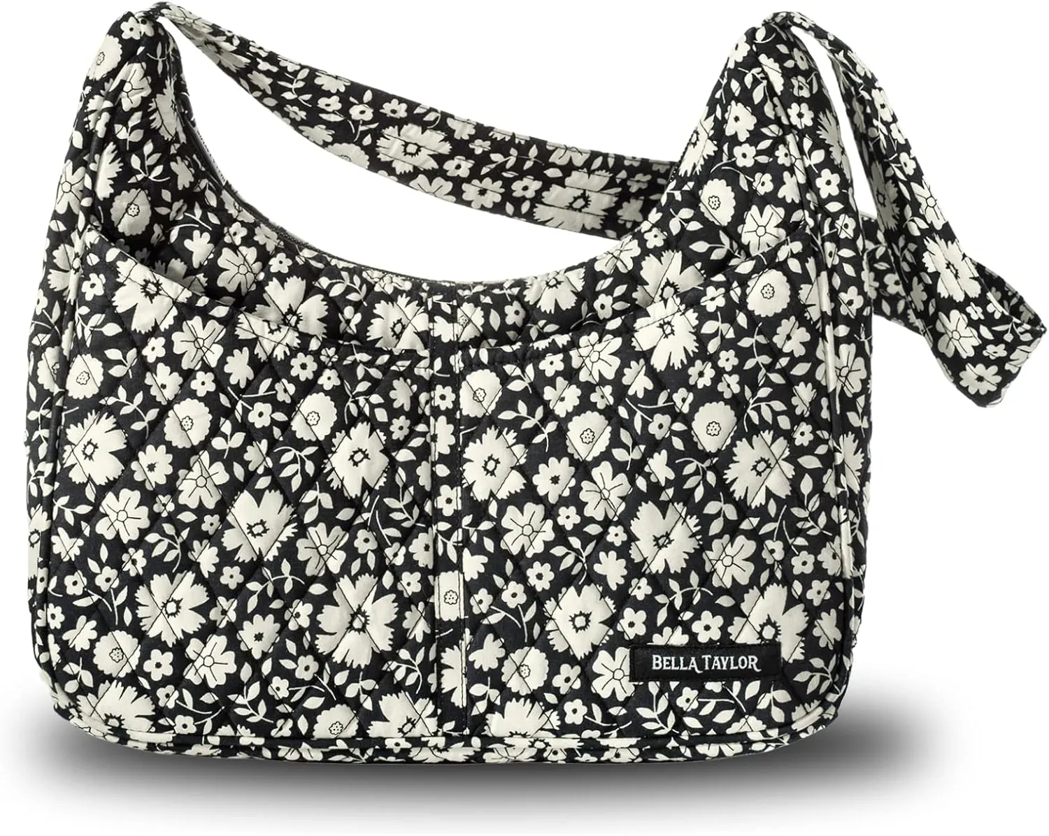 Bella Taylor Blakely - Hobo Shoulder Bag for Women - Lightweight Quilted Fabric Purse with Pockets