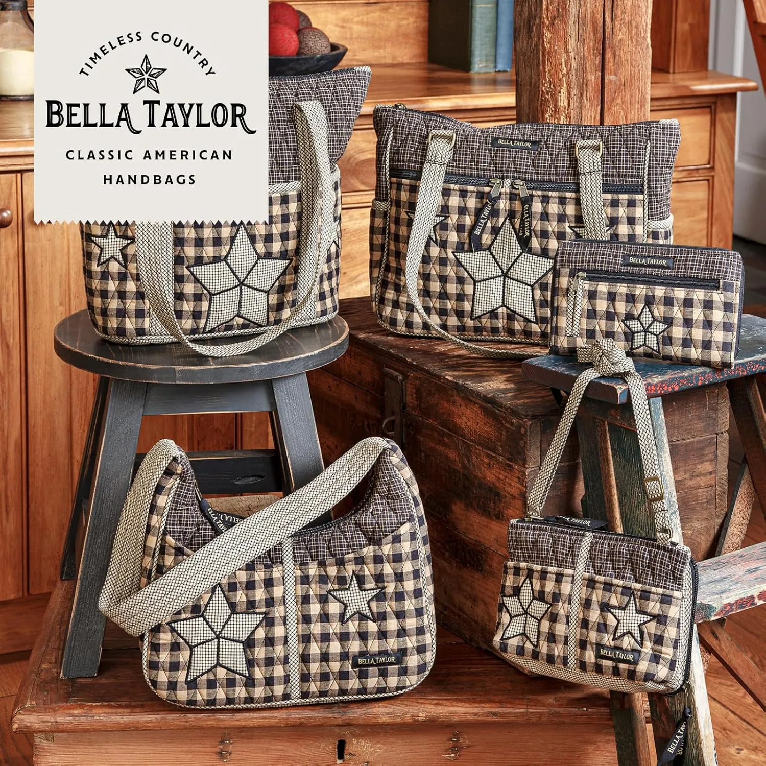 Bella Taylor Essentials Crossbody Purse with Built In Wallet