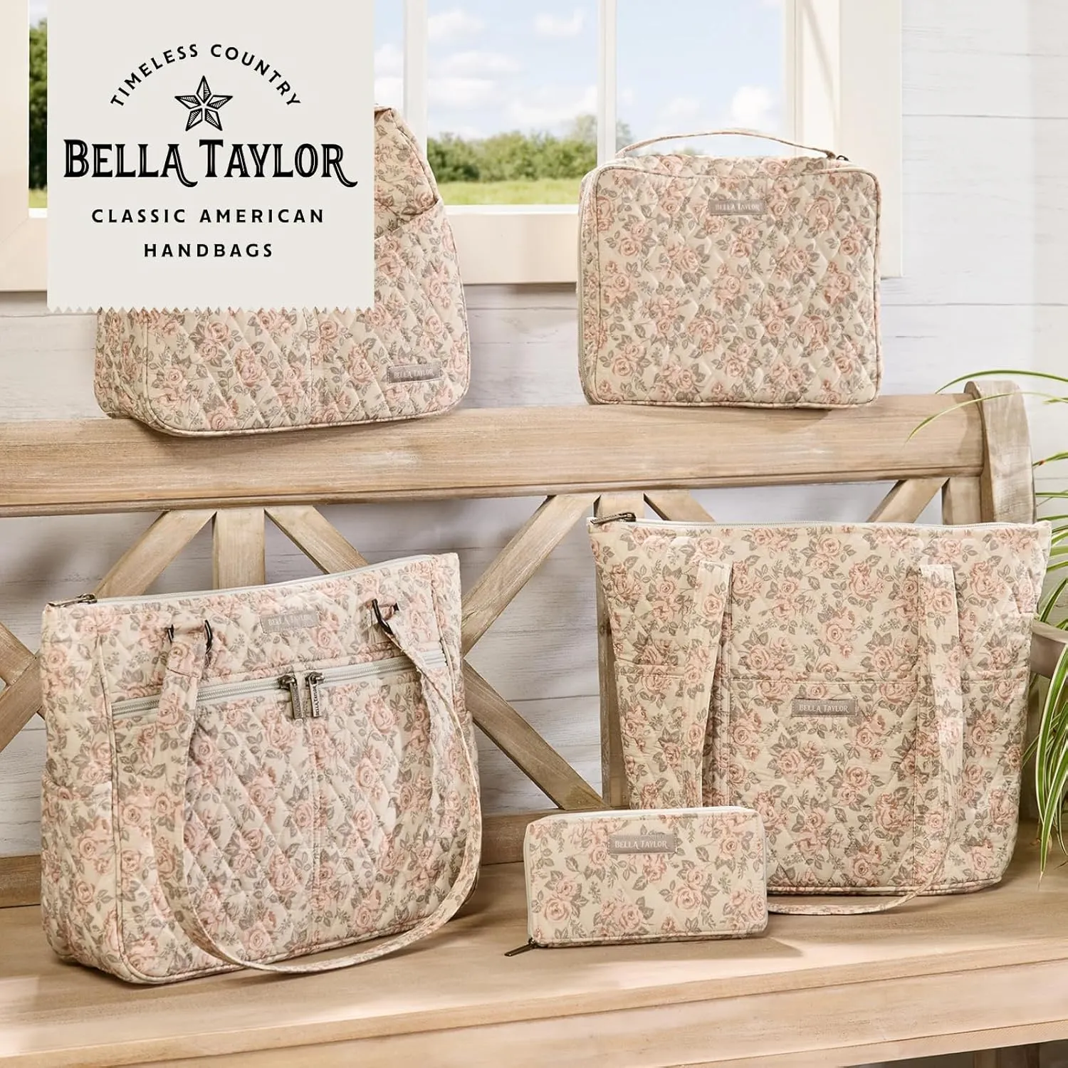 Bella Taylor Essentials Crossbody Purse with Built In Wallet