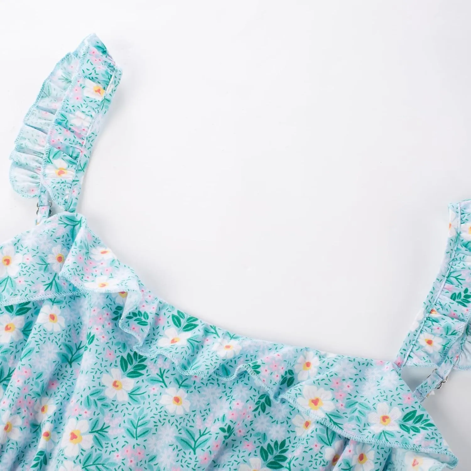 Belle Poque Women's 2025 Summer Sundresses Square Neck A Line Midi Boho Beach Floral Dress