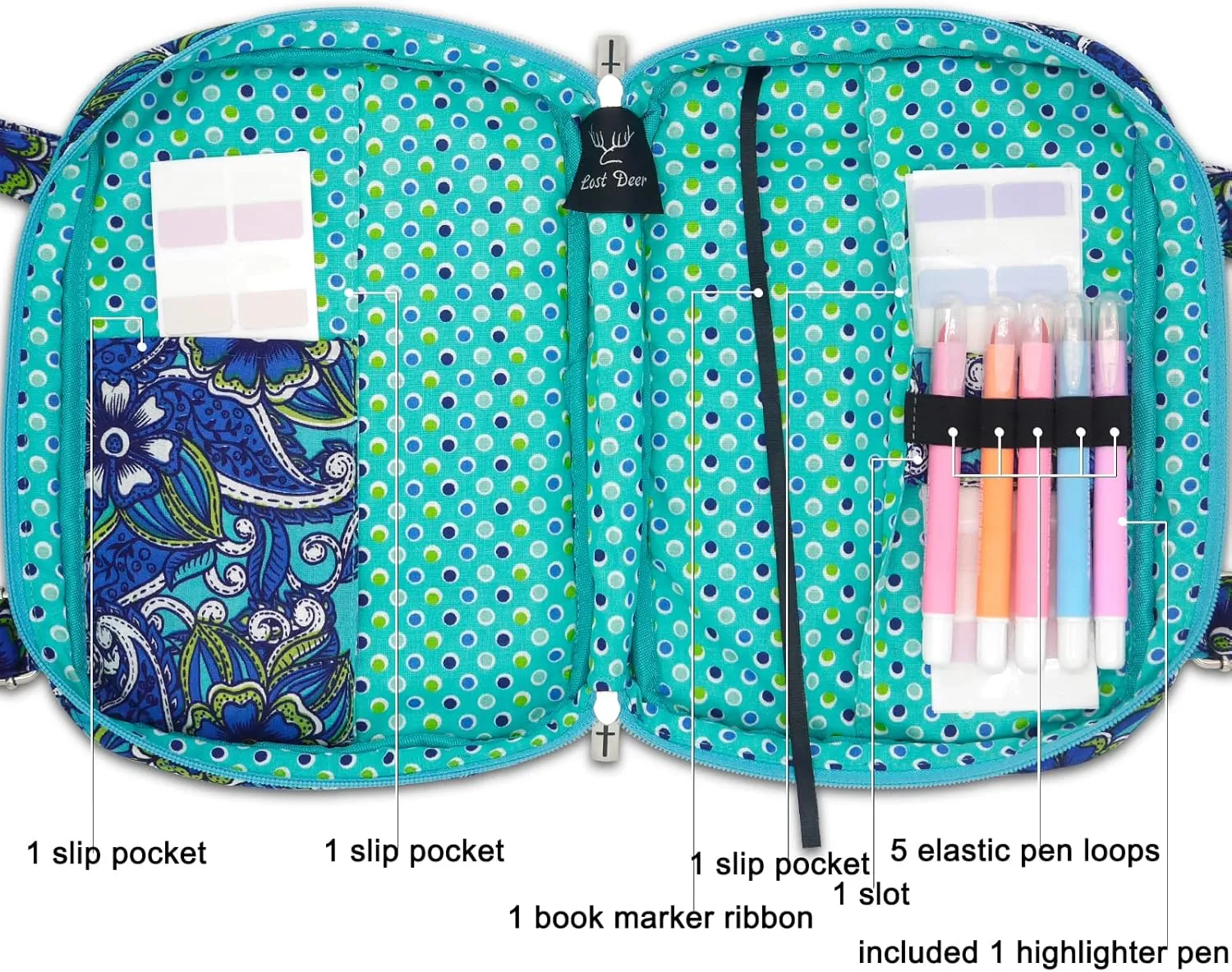 Bible Cover for Women with Adjustable Straps, Extra Large Study Bible Carrying Case Bag with Zip Pocket, 11.3x8.3x2.7 Inches