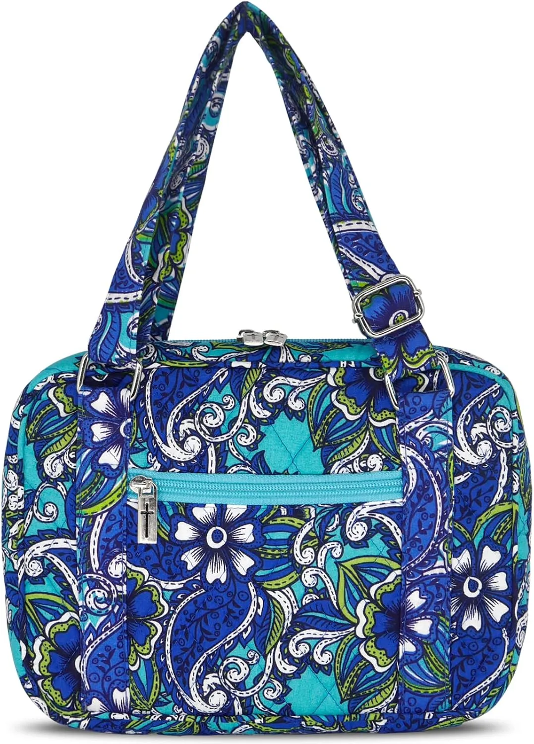 Bible Cover for Women with Adjustable Straps, Extra Large Study Bible Carrying Case Bag with Zip Pocket, 11.3x8.3x2.7 Inches