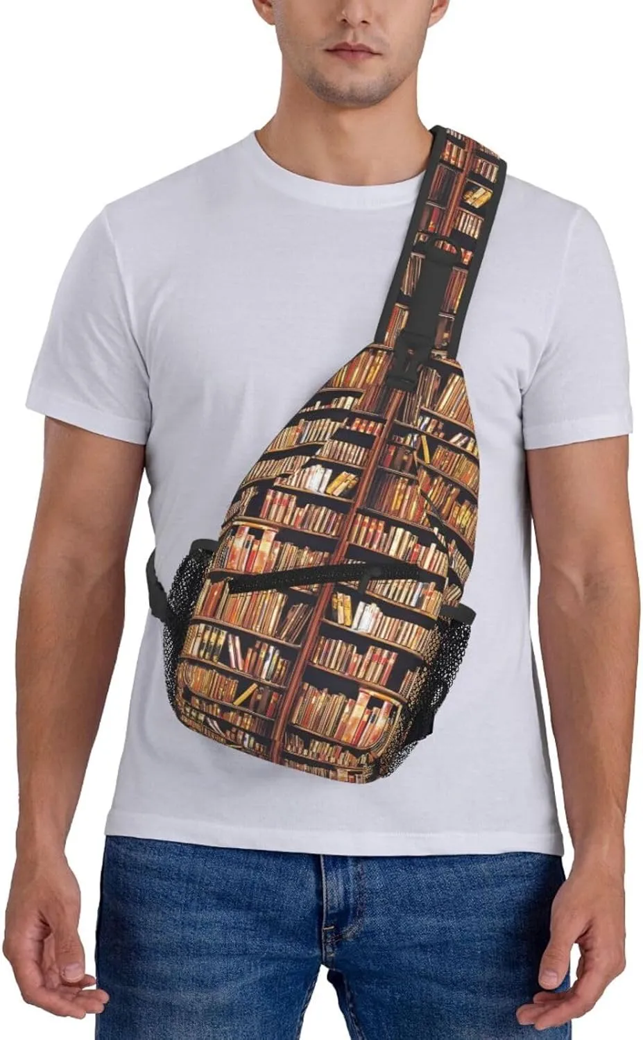 Bibliophile Chest Sling Bag Crossbody Shoulder Backpack Bag Gym Cycling Travel Hiking Daypack Cross Bag