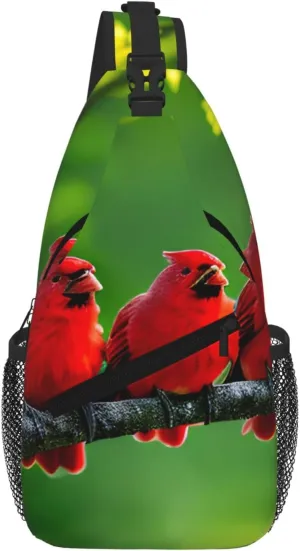 Birch Trees Fashion Print Crossbody Chest Bag - Adjustable Strap For Hiking And Working