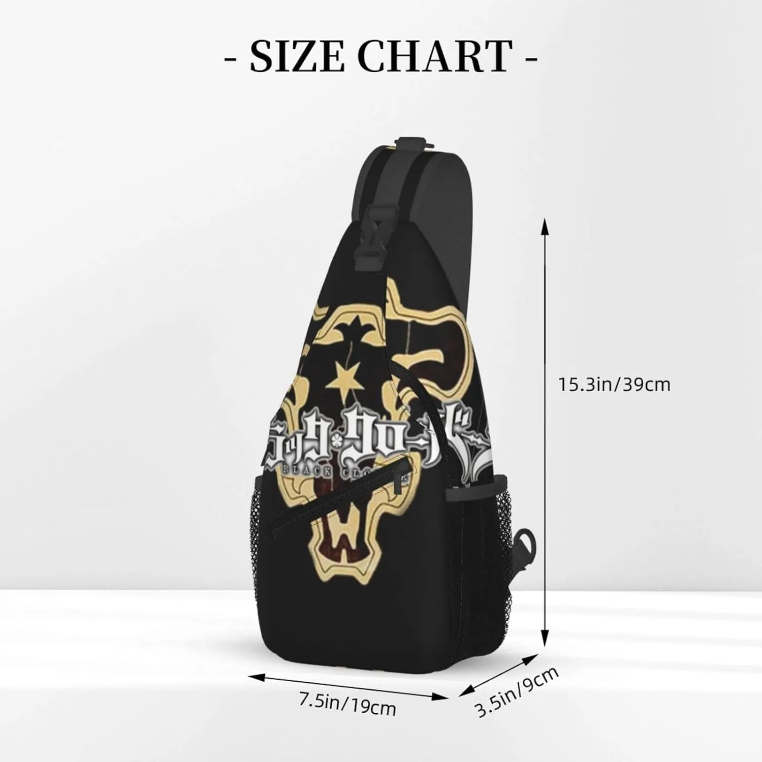 Bl-ack Clover Crossbody Bag Sling Shoulder Bag for Outdoor Travel Sports Camping Hiking Shoulder Bags