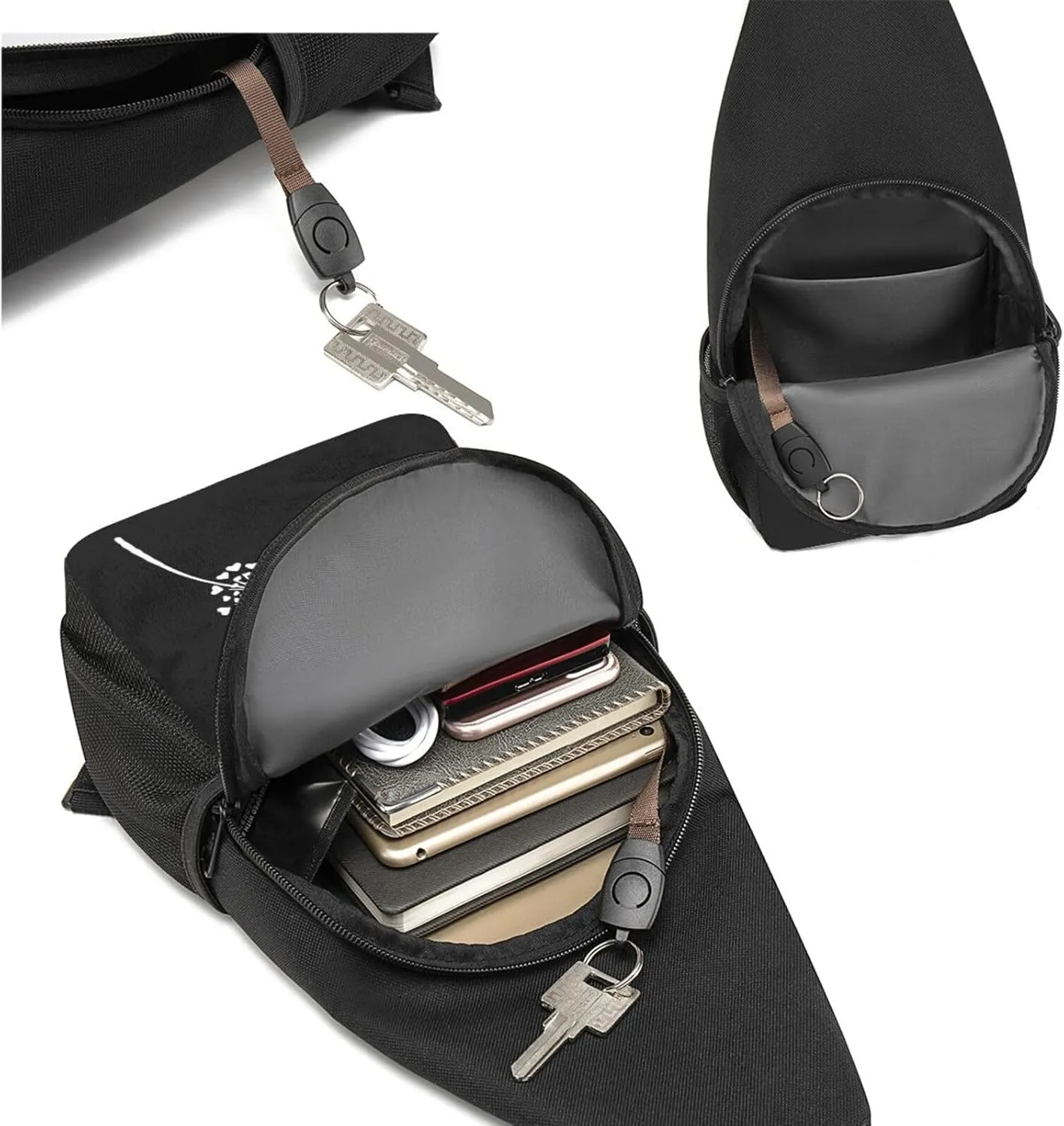 Blow Me Dandelion Sling Bag Crossbody Backpack Shoulder Casual Daypack Bags for Men Women