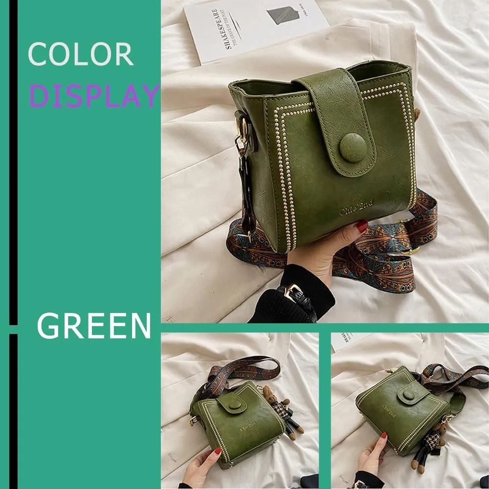 Bootara Bucket Bag Bootara Women's Vintage Bunny Charm Bucket Bag Adjustable Convertible Shoulder Crossbody 2025 New