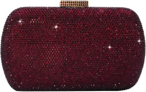 Boutique De FGG Bling Evening Bags and Clutches for Women Formal Party Crystal Clutch Bag Wedding Rhinestone Handbags,Mini