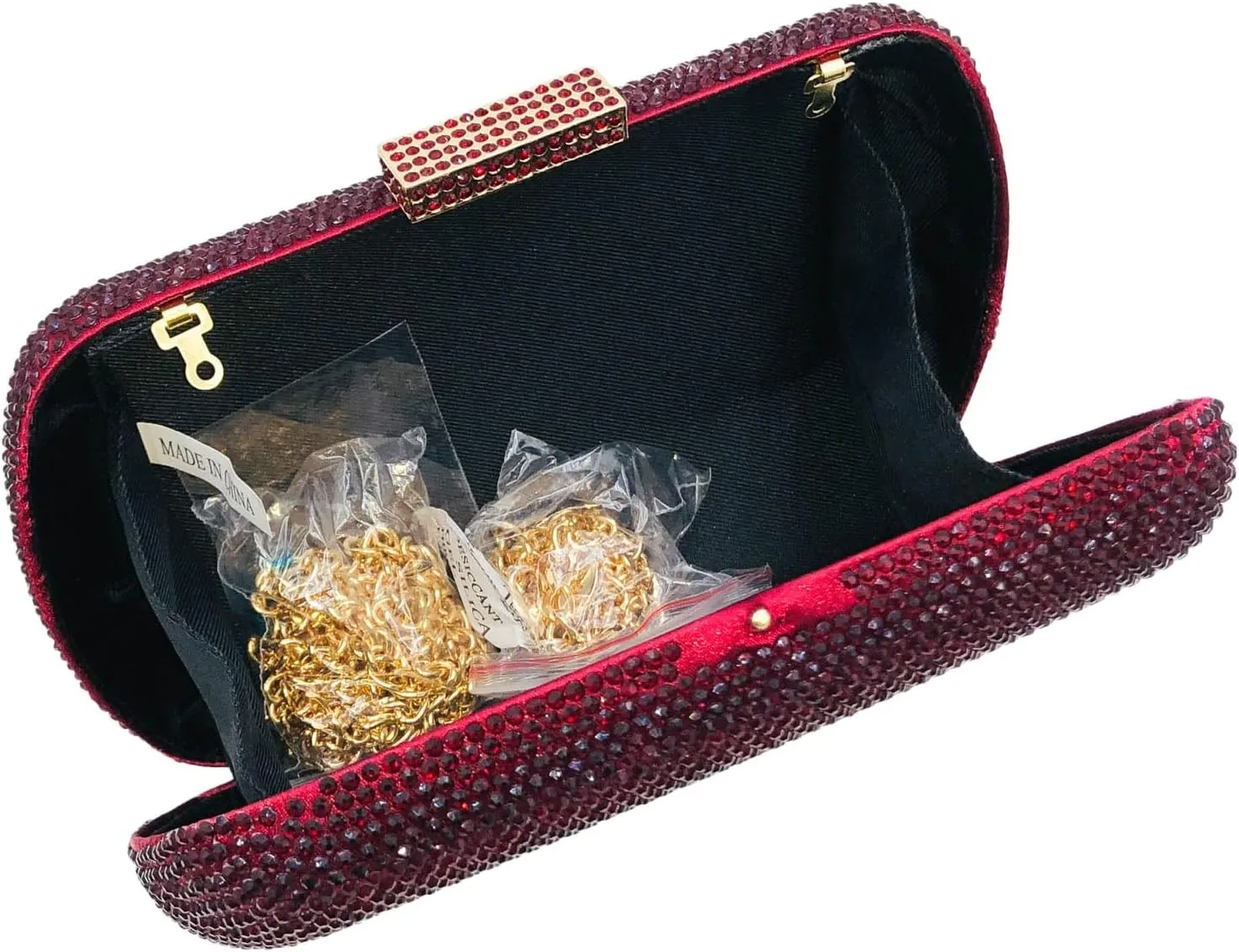 Boutique De FGG Bling Evening Bags and Clutches for Women Formal Party Crystal Clutch Bag Wedding Rhinestone Handbags,Mini