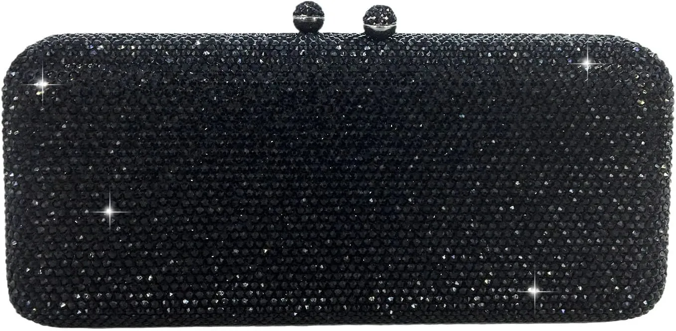 Boutique De FGG Evening Bags and Clutches Women Formal Crystal Clutch Handbags Wedding Rhinestone Clutch Purse,Mini