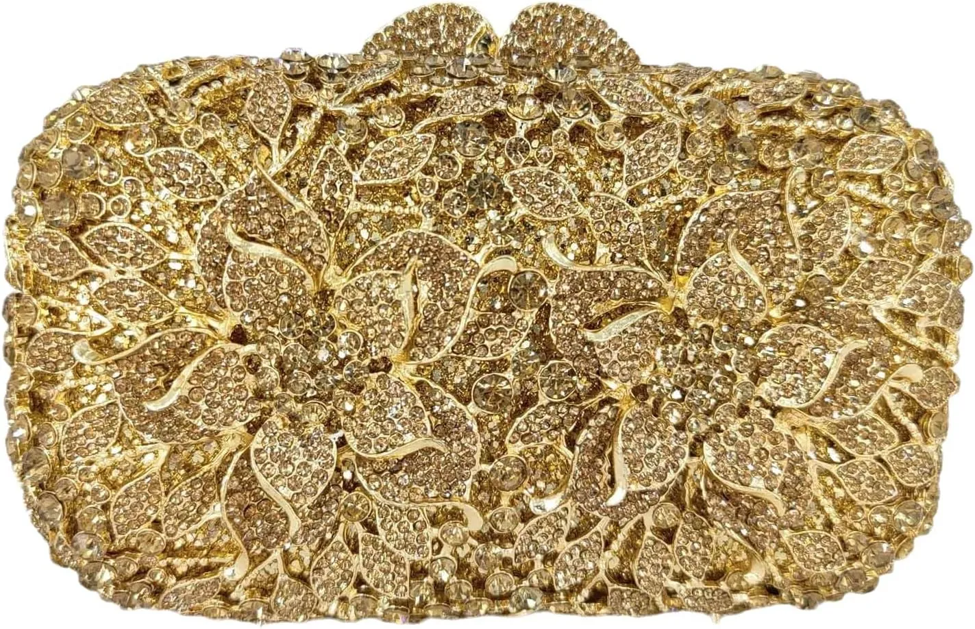 Boutique De FGG Flowers Women Crystal Clutch Purses Evening Minaudiere Bags Wedding Party Bridal Rhinestones Handbags,Mini
