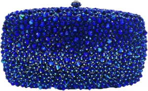 Boutique De FGG Rhinestone Clutch Bag with Spikes Bling Evening Handbags Crystal Clutch Purses for Women Wedding Party,Mini
