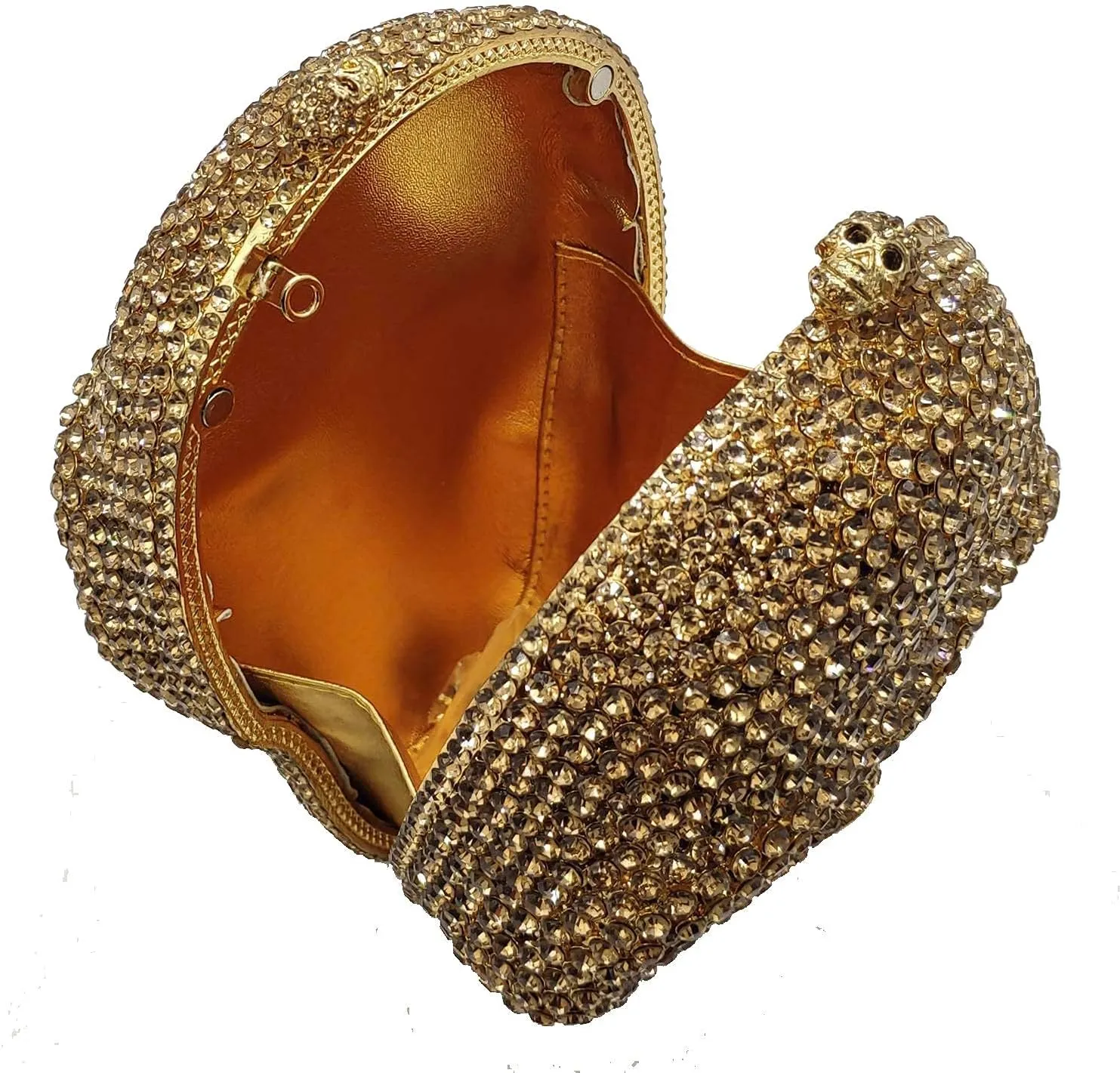 Boutique De FGG Skull Crystal Clutch Purse for Women Formal Rhinestone Clutch Evening Bag Halloween Minaudiere Handbag,Mini