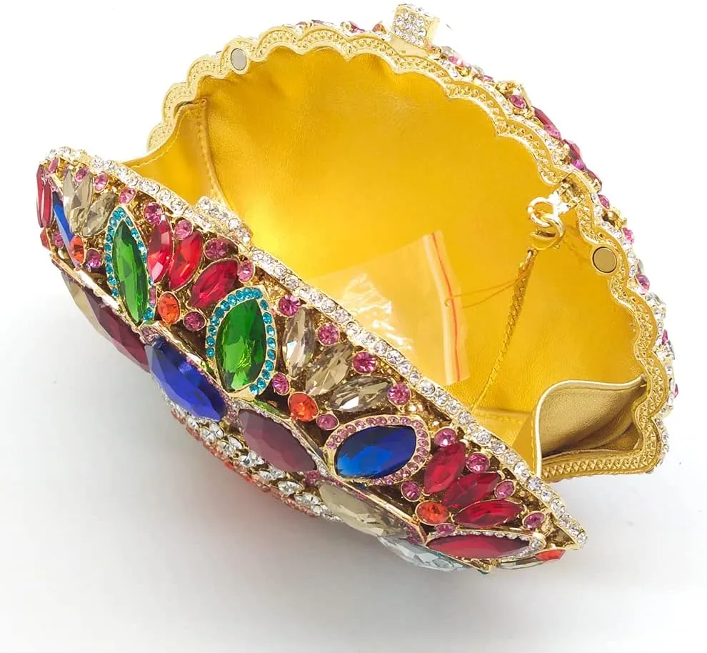 Boutique De FGG Women Peacock Clutch Purses for Women Formal Crystal Evening Bags Bridal Wedding Rhinestone Clutch Bag,Mini