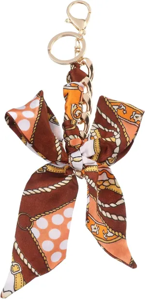 Bowknot Silk Ribbon Bag Pendant Keychain Fashion Handbag Handle Decor for Purse Tote Bag Handbag