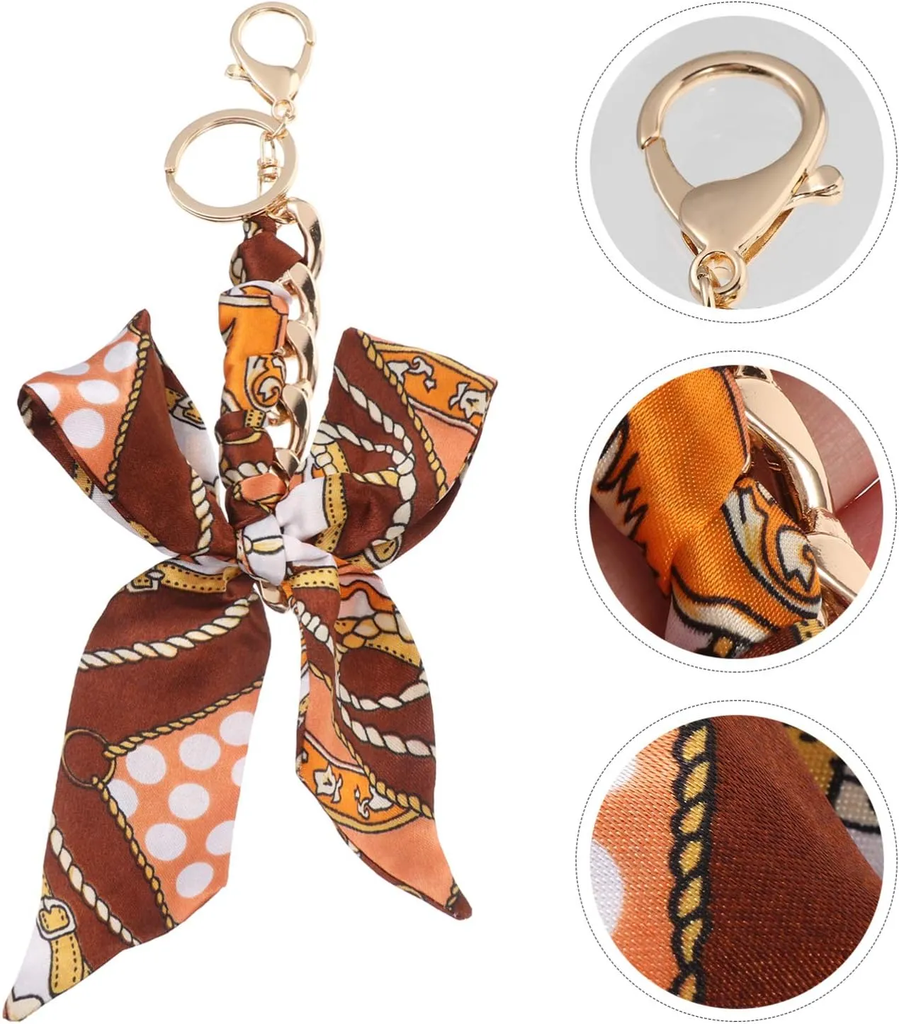 Bowknot Silk Ribbon Bag Pendant Keychain Fashion Handbag Handle Decor for Purse Tote Bag Handbag
