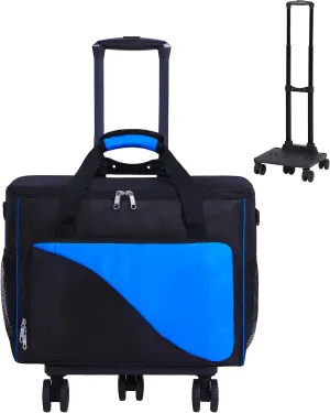 Bowling Ball Bag 2 Ball Bowling Bag with Wheels Convertible Single or Double Ball Bag Detachable Bowling Roller Bag with EVA Foam Ball Holder and Separate Shoe Bag Bowling Accessories for Men Women