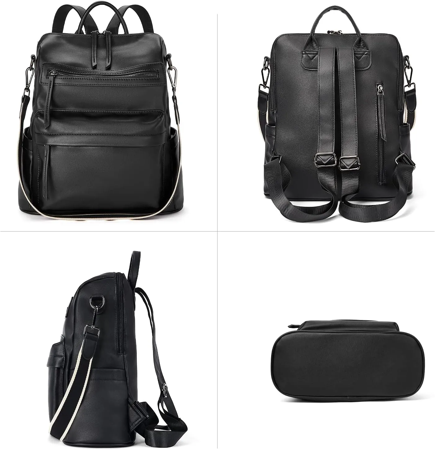 BROMEN Backpack Purse for Women Fashion Leather Designer Travel Large Ladies Shoulder Bags