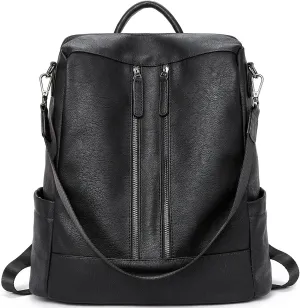 BROMEN Backpack Purse Leathe Backpack for Women Anti-theft Bookbag Purse Fashion Shoulder Handbag Backpack Women