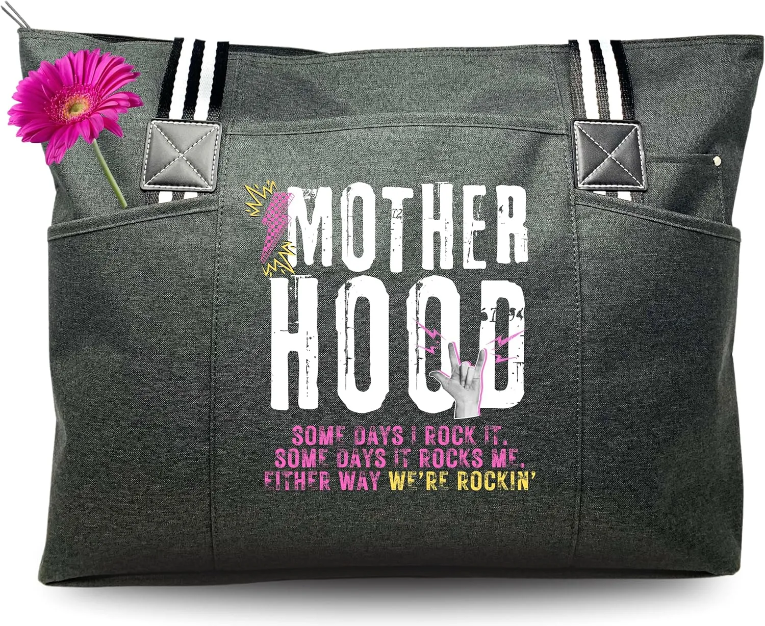 Brooke & Jess Designs Mom Bags for Everyday - Bags for Women with Zipper, Large Stylish Travel Bag, Work Bag
