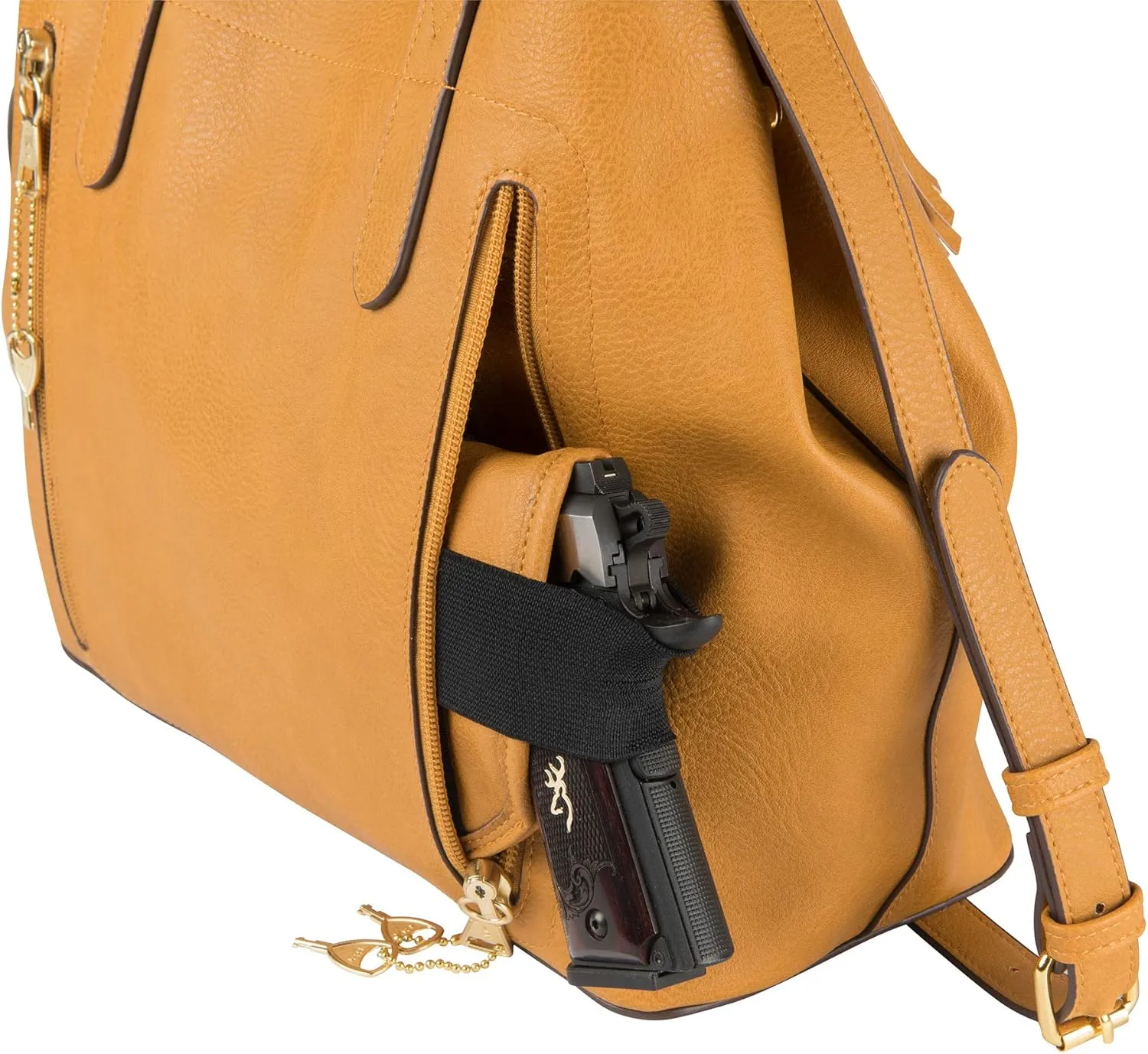Browning Concealed Carry Purse, Premium Holstered Handbag with Safety Locking Option