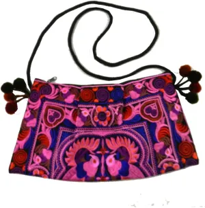 BTP! HMONG Bag Swingpack Hill Tribe Ethnic Bird Embroidered Sling Crossbody Shoulder Purse HMSP7