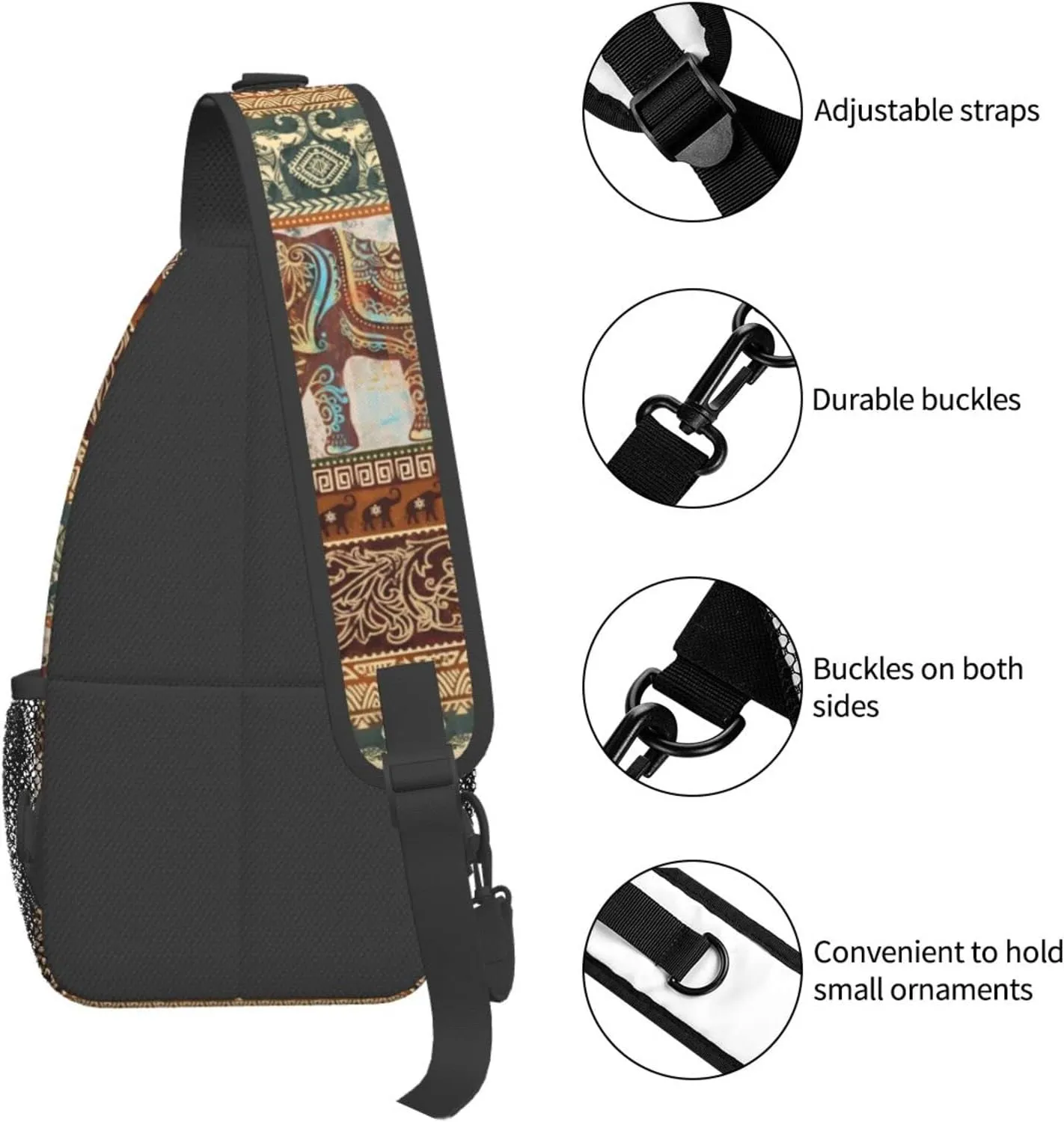 Butterflies Sling Bag Crossbody Sling Backpack for Women Men Travel Hiking Daypack Chest Shoulder Bag