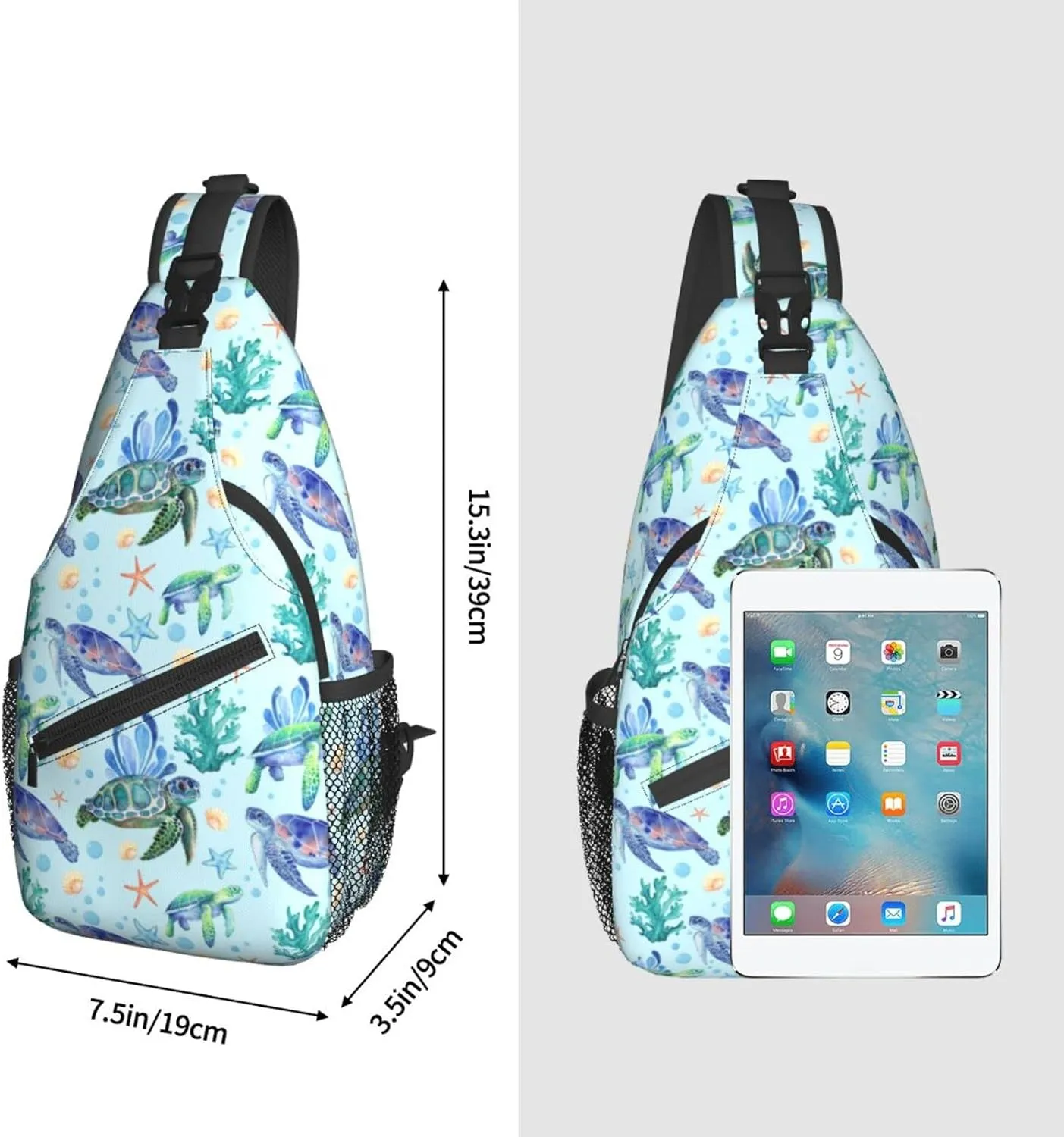 Butterflies Sling Bag Crossbody Sling Backpack for Women Men Travel Hiking Daypack Chest Shoulder Bag
