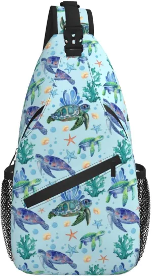 Butterflies Sling Bag Crossbody Sling Backpack for Women Men Travel Hiking Daypack Chest Shoulder Bag